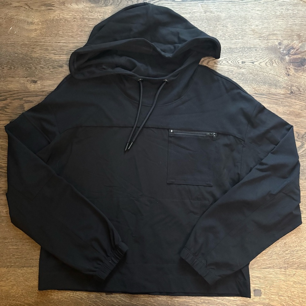 CAbi Black Hooded Pullover